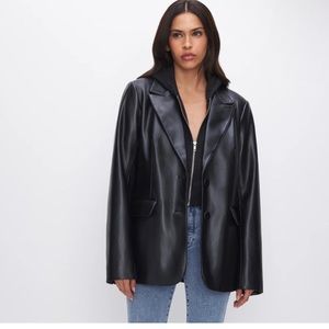 NWT Good American vegan leather jacket
